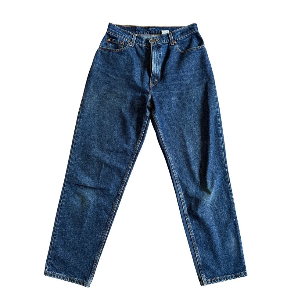 VTG Levi's 550 Denim Relaxed Fit Tapered Leg Size 10 Reg S Dark Wash Classic